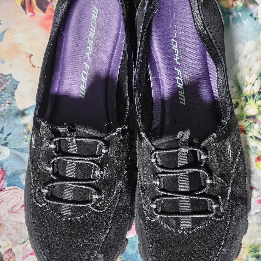 Skechers Black Slip-On Sneakers with Memory Foam